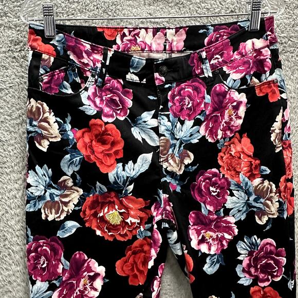 Chico's Jeggings Size 1R (8R) Floral Bright Stretchy Pants Comfort Fun - Picture 4 of 12